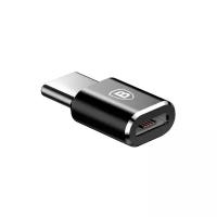 Адаптер переходник с Micro USB на Type-C USB Baseus CAMOTG-01, черный