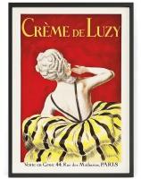 Рекламный плакат лечебного крема Creme de Luzy 1919 года 70 x 50 см в тубусе