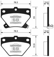 Колодки Тормозные Дисковые, Задние Sangsin brake арт. SP2044