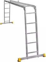 Лестница-трансформер шарнирная Alumet T455, алюминиевая, 4 x 5 ступеней, 2,8 - 5,79 м