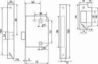 Замок межкомнатный Palladium 470 CP