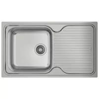 Накладная кухонная мойка 86х50см, TEKA Classic 1B 1D, полированное полированная сталь