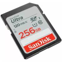 Карта памяти SanDisk SDXC 256 ГБ Class 10, UHS-I, R/W 120/10 МБ/с
