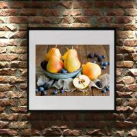 Постер "Ягоды и фрукты на столе" Cool Eshe из коллекции "Еда и кухня", плакат А4