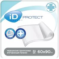 Одноразовые впитывающие пеленки для взрослых ID Protect Expert 60x90, 30 шт медицинские