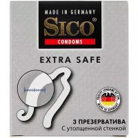 Презервативы Sico EXTRA SAFE С утолщенной стенкой 3 шт