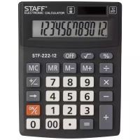 Калькулятор настольный STAFF STF-222-12, черный