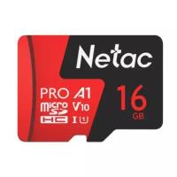Карта памяти Netac T070480, MicroSD V10 U1 C10, 16GB + адаптер