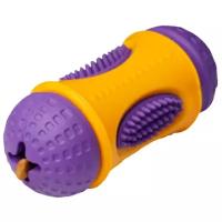 Игрушка для собак Homepet Silver Series цилиндр для лакомств каучук желто-фиолетовый 6 см х 13 см (1 шт)