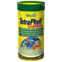 Корм для тропических и травоядных рыб Tetra Phyll Granules растительные гранулы 250 мл