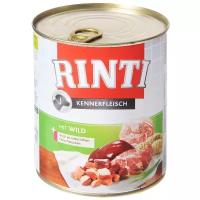 Влажный корм для собак Rinti Kennerfleisch, беззерновой, дичь (для мелких пород)