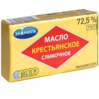 Масло сладко-сливочное Экомилк Крестьянское 72.5%