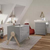 Кровать Micuna Swing Relax 120*60 grey/natural wax