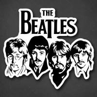 Наклейка на авто "The Beatles - Битлз" 21x19 см