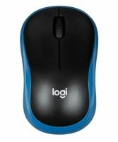 Мышь LOGITECH M186 черный/синий