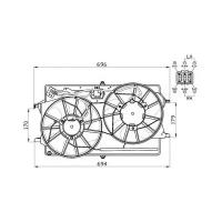 Вентилятор радиатора Nrf 47453 для Ford Focus