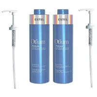Estel Professional набор безсульфатный для увлажнения волос OTIUM AQUA (шампунь 1000 мл +бальзам 1000 мл + 2 насосных дозатора)