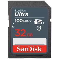 Карта памяти SanDisk SDHC 32 ГБ Ultra Class 10 UHS-I U1 (100 Mb/s)