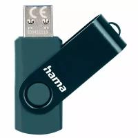 Флеш-накопитель hama Rotate USB-A 3.0, 256 GB, petrol blue (Germany)