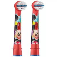 Набор насадок Oral-B Stages Kids Mickey для электрической щетки, красный, 2 шт