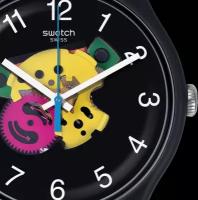 Наручные часы swatch, черный, мультиколор