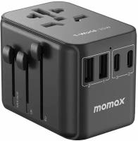 Зарядное устройство сетевое, универсальное Momax UA9 World PD 35 Вт, AC + 2xType-C + 2xUSB-A + PD - Черный