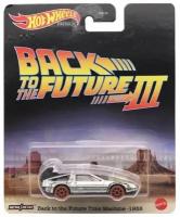 Машинка Hot Wheels PREMIUM Тематическая премиальная BACK TO THE FUTURE 3 TIME MACHINE 1955 DMC55/HCP22