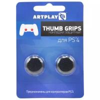 Комплект Artplays Сменные накладки Thumb Grips 2 шт. для геймпада Sony Dualshock 4, черный, 2 шт