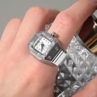 Кольцо "Время" часы квадрат, цвет серебро 9609165