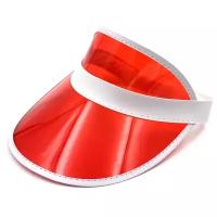 Солнцезащитный козырек для активного отдыха, женский, размер 52 см, пластиковый, красный, VenusShape VS-SHADE-01