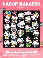 Стикеры наклейки на телефон Hello Kitty