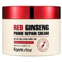 Farmstay Red Ginseng Prime Repair Cream Восстанавливающий крем для лица с экстрактом красного женьшеня, 100 мл