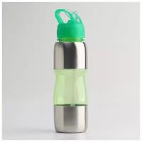 --- Бутылка для воды "Альби", велосипедная, 650 мл, 25 х 6 см, зелёный