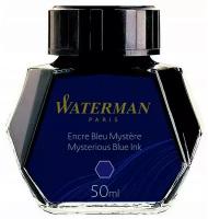 Waterman S0110790 Флакон с сине-черными чернилами для перьевых ручек waterman, mysterious blue