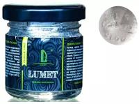 Краска органическая - жидкая поталь Luxart Lumet, 33 г, серебро "Звезды Массандры", спиртовая основа, повышенное содержание пигмента, в стеклянной банке