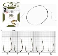 Крючки с поводком Cobra Hooks Cobra CARP 70cm, 0,24mm, разм.2, 10шт