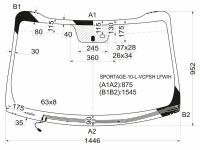 Стекло Лобовое (Обогрев Щеток/ Датчик Дождя) Kia Sportage 10-16 XYG арт. SPORTAGE-10-L-VCPSH LFW/H/X