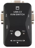 KVM переключатель KVM-21UA USB (управление несколькими ПК одним монитором, клавиатурой и прочим)