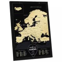 Скретч карта Европы Travel Map Black Europe