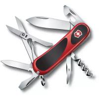 Нож перочинный VICTORINOX Evolution S14, 85 мм, 14 функций, красный с чёрными вставками