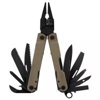 Мультитул Leatherman Rebar Black Coyote Tan, 101.6 мм, 17 функций, коричневый, 832406