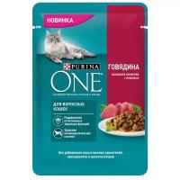 Корм для кошек Purina ONE с говядиной и с морковью 75 г