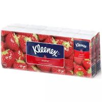 KLEENEX велти Платочки бумажные ароматизированные клубника 1шт = спайка (10уп по 10шт)