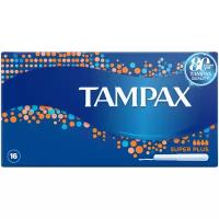 TAMPAX тампоны Super Plus с аппликатором, 4 капли, 16 шт