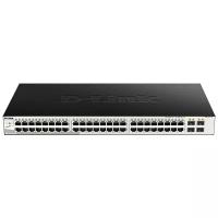 Коммутатор D-link DGS-1210-52/ME 48xUTP 100/1000, 4xSFP, L2, 19", питание 220 В или DC 12 В и возможностью мониторинга статуса питания коммутатора