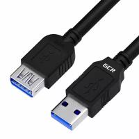 GCR Удлинитель 0.15m USB 3.0, AM/AF, черный, GCR-53093 Greenconnect GCR-53093