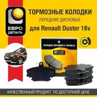 Колодки тормозные передние Евродеталь для Renault Duster 16v