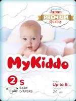 Подгузники Mykiddo Premium 2S (до 6 кг) на липучках 24 шт