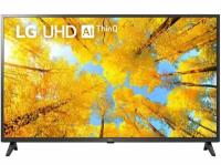 Телевизор LG 43UQ75006LF 2022 HDR, LED, черное стекло