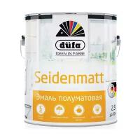 Эмаль Dufa Retail Seidenmatt, полуматовая, белый, 3.25 кг, 2.5 л